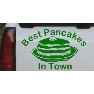  Green 16in X 10.1in    Best Pancakes in Town Restaurant Business Car 