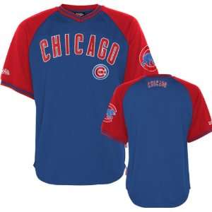    Chicago Cubs Royal/Red Stitches V Neck Jersey: Sports & Outdoors