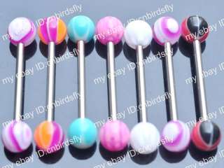 3cm ball size 6mm material 316l surgical stainless steel acrylic
