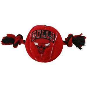 Chicago Bulls Two Tone Plush Basketball Dog Toy:  Sports 