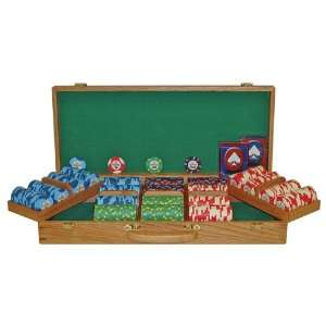 500 Paulson® National Poker Series Chips w/Oak Case:  