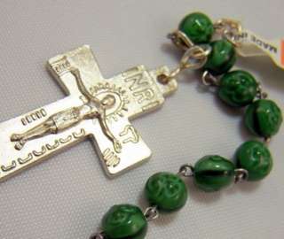 Irish Gift Celtic Penal 1 Decade Rosary Shamrock Beads  