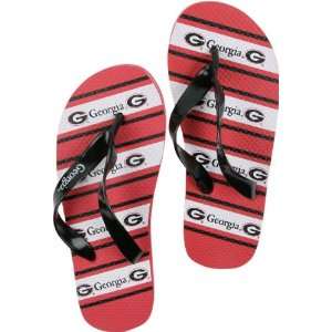  Georgia Bulldogs NCAA Unisex Thematic Striped Flip Flops 