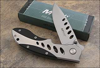 MTECH Stainless Frame G 10 Inlays Bead Blast Knife NEW  