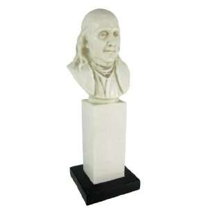  Benjamin Franklin Marble Like Mini Bust Statue