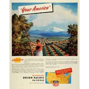  1945 Ad Union Pacific Railroad Washington State Willmarth 