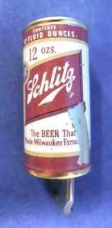 This is for a Rare Vintage Schlitz Mini Beer Pop Can Opener Church Key 