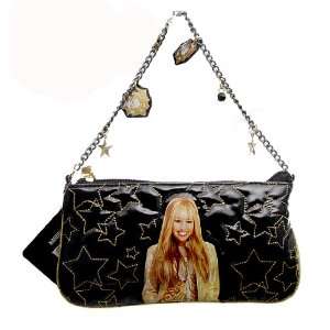    HANNAH MONTANA PURSE, Black with Golden Star Outline Toys & Games