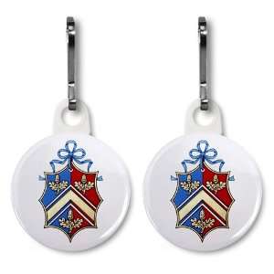 Kate Middleton Coat of Arms Royal Wedding 2 Pack 1 inch White Zipper 