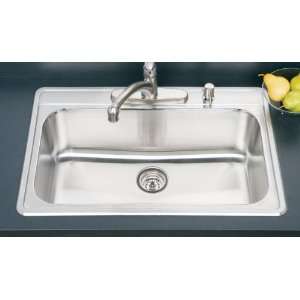   Bowl Topmount Stainless Steel Sink 33 x 22 x 9 D