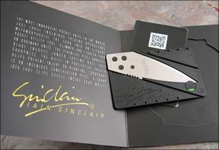 Iain Sinclair Cardsharp 2 Credit Card Folding Safety Razor Sharp Knife 