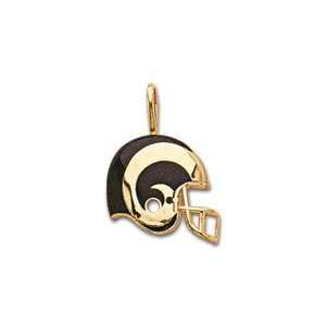  14ky and enamel St. Louis Rams football helmet charm Gold 