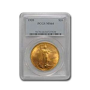  1920 $20 St. Gaudens Gold Double Eagle MS 64 PCGS Toys 