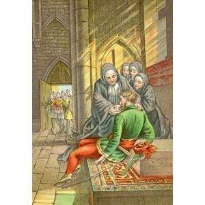  Vintage Art Nuns Caring for Robin Hood   11985 3