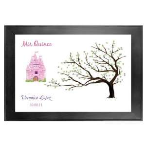  Quinceanera Guest Book Tree # 3 Castle Pink 24x36 For 