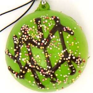  green bread bun squishy charm with sprinkles Toys & Games
