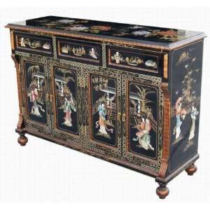 Elegant Oriental 3 drawers and 4 doors Chest:  Home 