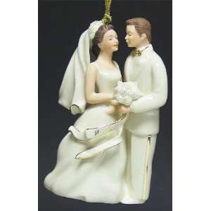  Lenox China Bride And Groom Ornaments with Box 