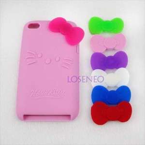Hello Kitty Silicone Case Cover iPod Touch 4 4G Pink  