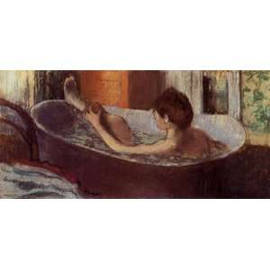  Oil Painting Woman in a Bath Sponging Her Leg Edgar 