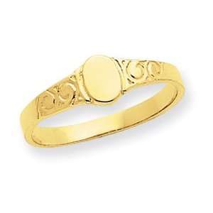  14k Oval Baby Signet Ring Jewelry