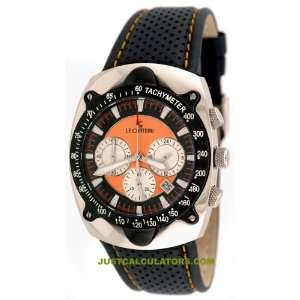  Le Chateau Mens Sports Leather Band Chronograph Watch 