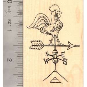  Rooster Weather Vane Rubber Stamp, Rustic Farm: Arts 