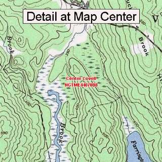 USGS Topographic Quadrangle Map   Center Lovell, Maine (Folded 
