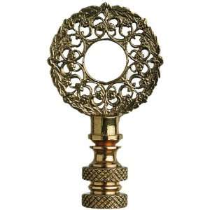   Co. FN32 AB66, Decorative Finial, Antique Brass Round Filigree: Home