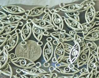 Bali Connector Flowers Antique Silver Style a224  