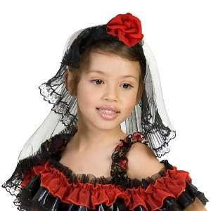   Princess Paradise Red Rose Spanish Dancer Headpiece / Black   One Size