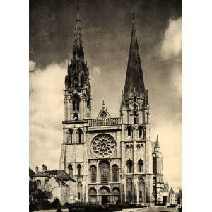  1937 Chartres Cathedral Virgin Mary France Spire Window 