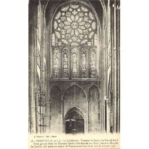   Transept Rose Window and North Door of the Cathedral   Chartres France