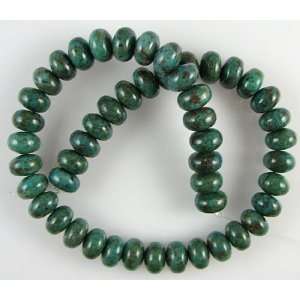  12mm green red cuprite rondelle beads 16 rondell