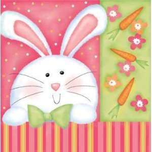  Cheerful Easter Bunny Beverage Napkins 18 Per Pack 