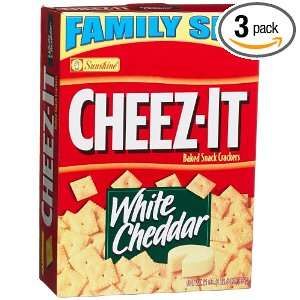 Cheez It Baked Snack Crackers, White Cheddar, 21 Ounce Boxes (Pack of 