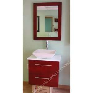   24 Modern Contemporary Bathroom Vanity CHERRI FINISH: Home & Kitchen