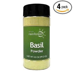  Sylvias Rainforest Basil Powder, 3.5 Ounce Bottle (Pack 