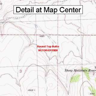  USGS Topographic Quadrangle Map   Round Top Butte, Oregon 