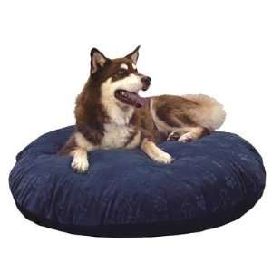   Orthopedic Memory Round Dog Bed Blue Puppy Print 48 In.