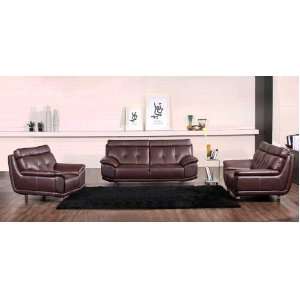   Contemporary Modern Leather Sofa Set, #BM B315 A: Furniture & Decor