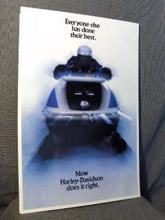 vintage Snowmobile harley davidson sled poster  