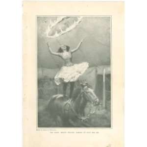  1912 Frank Schoonover Print Circus Girl on Horseback 