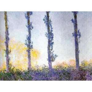  Claude Monet: Four Poplar Trees : Art Reproduction Oil 