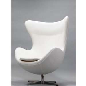    Lexington Modern Arne Jacobsen Egg Chair, White