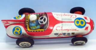 1950s~ATC Champion Racer Tin Friction Car~Vintage Japan~Firestone 