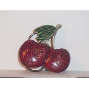  Pewter & Epoxy Cherry Belt Buckle Arts, Crafts & Sewing