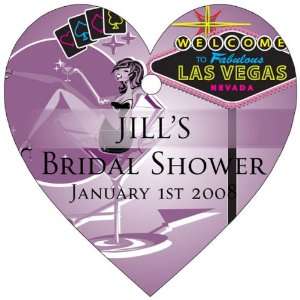 Wedding Favors Purple Bridal Vegas Theme Heart Shaped Personalized 