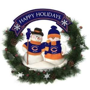  Chicago Bears Christmas Snowman Holiday Wreath: Sports 