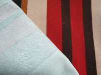   Red Brown Black Stripe Linen Sofa/Cushion Cover Fabric Material  